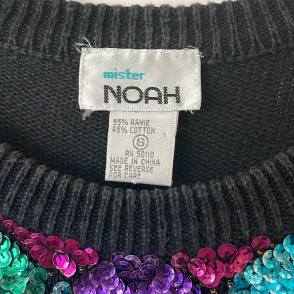 VINTAGE MISTER NOAH Sequin Sweater Dress Size S - Picture 5 of 6